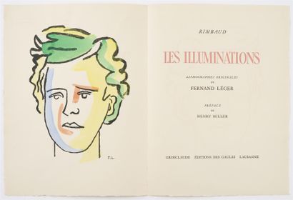 null LES ILLUMINATIONS. Lausanne, Grosclaude, 1949. In-4, broché, chemise demi-basane...