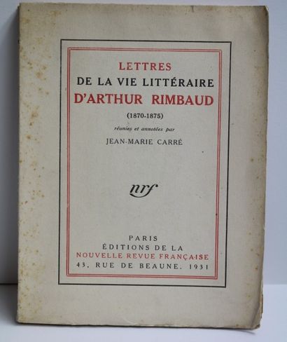 null LETTRES DE LA VIE LITTÉRAIRE. (1870-1875). Paris, NRF, 1931. In-4 Tellière,...