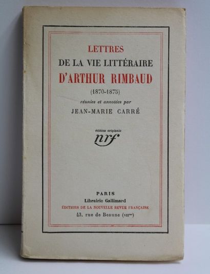 null LETTRES DE LA VIE LITTÉRAIRE. Paris, NRF, 1931. In-12, broché. EDITION ORIGINALE...