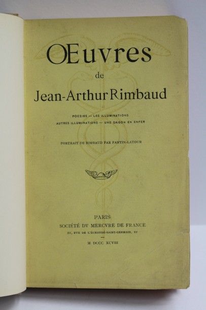 null OEUVRES. Paris, Mercure de France, 1898. In-12, toile crème, tête dorée, couverture...