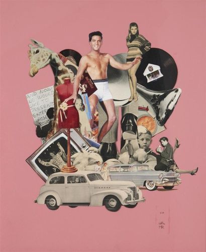 null Valentine MIR (XX-XXIème siècle) Les aventures d'Elvis 2/7, X14 Collages sur...