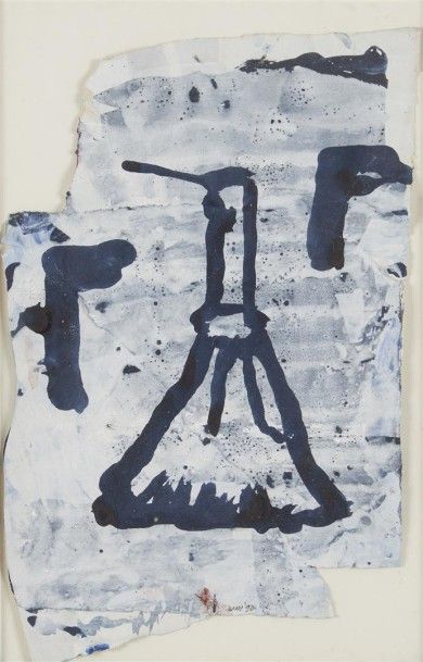 null William MACKENDREE (1948) Sans titre, 1990 Gouache, lavis sur papiers déchirés,...