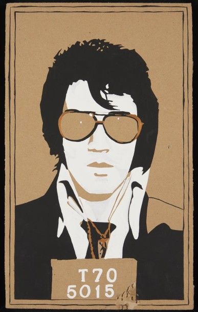 null Numa RODA-GIL (1966) Elvis T70 5015, 2011 Peinture sur carton, porte le tampon...