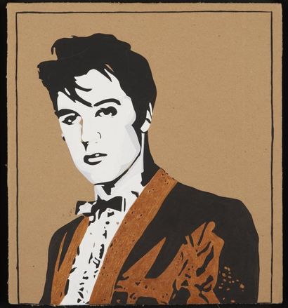 null Numa RODA-GIL (1966) Elvis I'm the King, 2011 Peinture sur carton, porte le...
