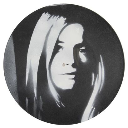 null Konny STEDING (1963) Femme, 2010 Pochoir sur vinyl, signé et daté au dos. 33...