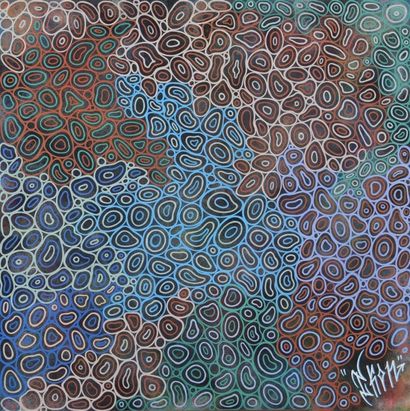 null IKON (1970) Azura - Organic Living Colors serie, 2016 Acrylique et aérosol sur...