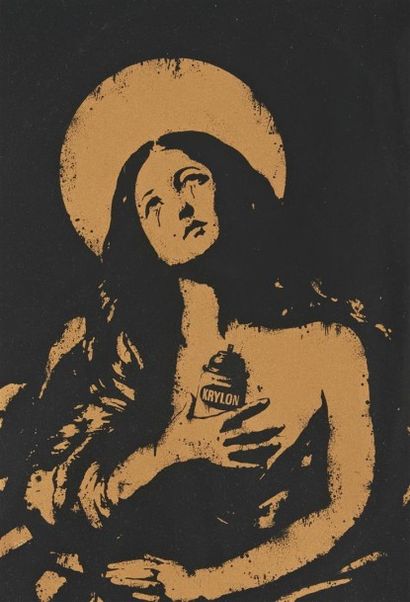 null FAKE (1980) Cry for Krylon - Gold, 2015 Sérigraphie sur papier fort, signé et...