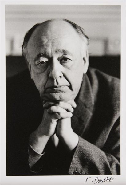 null Édouard BOUBAT (1923-1999) Ionesco Tirage argentique, signé en bas à droite....