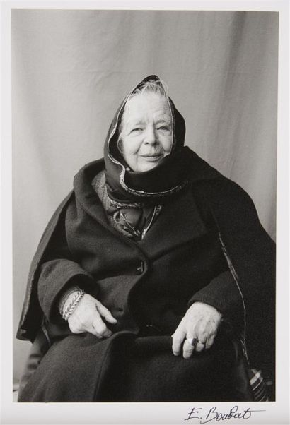 null Édouard BOUBAT (1923-1999) Marguerite Yourcenar Tirage argentique, signé en...