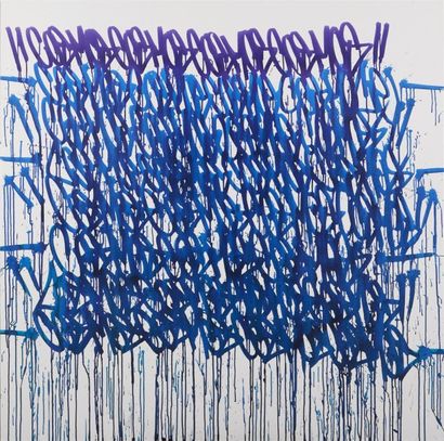 null COSMOS (XX-XXIème siècle) Blue Expression, 2012, Acrylique sur toile, signée...