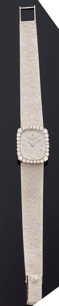 null PATEK PHILIPPE Montre bracelet de dame en or gris 750 millièmes, la montre de...