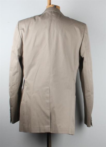 null DIOR Homme Veste en toile de coton beige. Largeur épaules : 45 cm. 