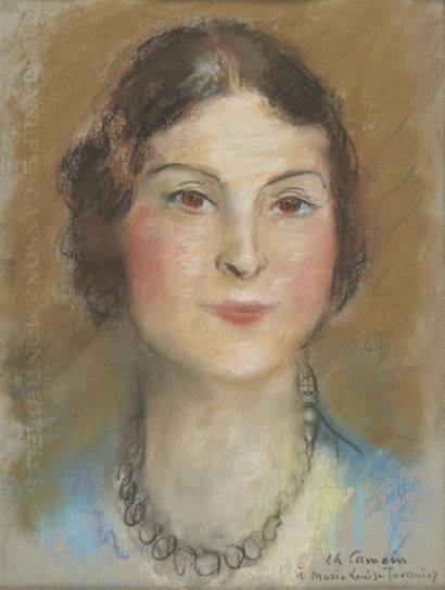 null "Charles CAMOIN (1879-1965 ) Portrait présumé de Marie-Louise Tavernier Pastel...