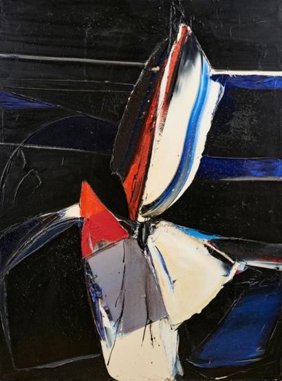 null "Jan MEYER (1927-1995) Composition abstraite, 1976-1977 Huile sur toile, signée...