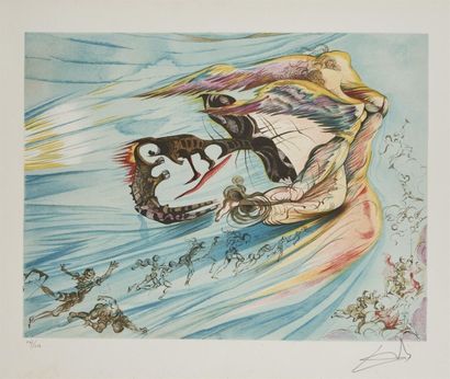 null "Salvador DALI (1904-1989) Homage To Lincoln Dix lithographies en couleurs,...
