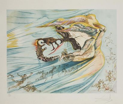 null "Salvador DALI (1904-1989) Homage To Lincoln Dix lithographies en couleurs,...