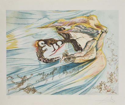 null "Salvador DALI (1904-1989) Homage To Lincoln Dix lithographies en couleurs,...