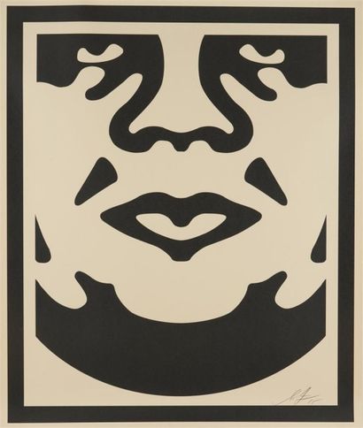 null "Shepard FAIREY (1970) André the Giant. Trois sérigraphies en couleurs, toutes...