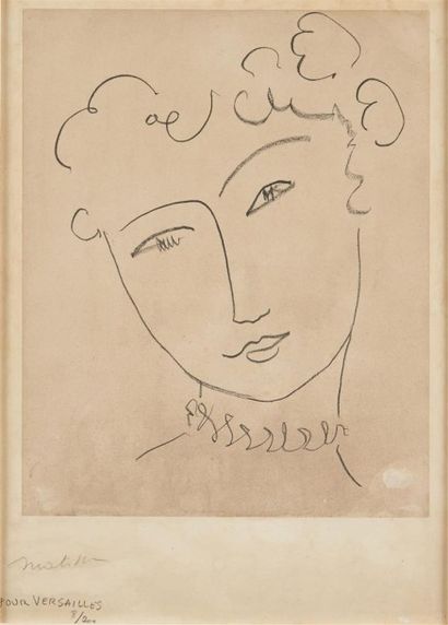 null "Henri MATISSE (1869-1954) Madame Pompadour Lithographie signée et numérotée...