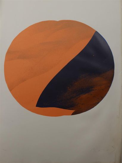 null INOUÉ Kozo (1937)
Lune orange
Sérigraphie, numérotée 15/50 en bas à gauche,...