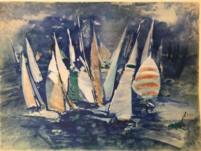 null PRADIER Raoul (1929)
Les voiliers
Lithographie en couleurs numérotée 191/220...