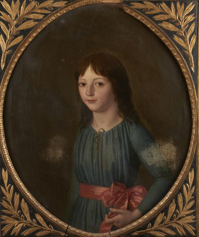 null Ecole FRANCAISE du début du XIXème siècle
Portrait d'enfant au noeud rouge
Sur...