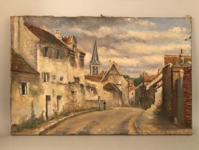 null Raymond BESSE (1899-1969)
Rue Fontenay en Parisis
Huile sur toile signée en...