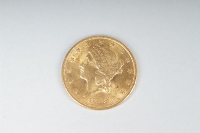 null ETATS-UNIS. UNE PIECE de 20 Dollars en or jaune. Tête de Liberté. 1899.