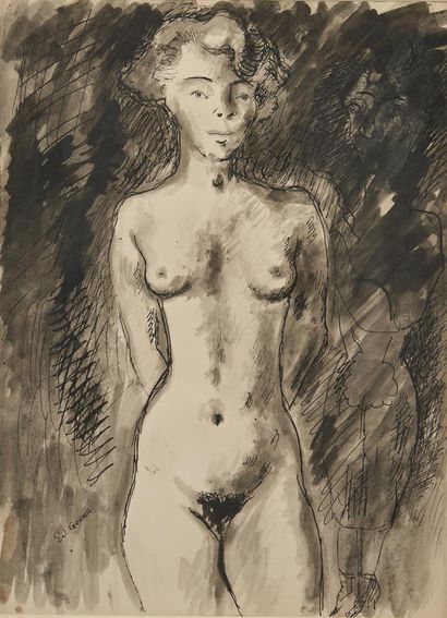 null GOERG Edouard Joseph (1893-1969)
Femme nue les mains dans le dos
Encre sur papier,...