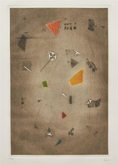 null Arthur Luiz PIZA (1928)
Composition aux cerfs volant
Estampe en couleurs, numérotée...