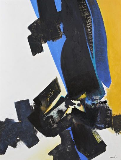 null DEVE Philippe Erwan (19837-2012)
Composition en noir, blanc, bleu et jaune,...