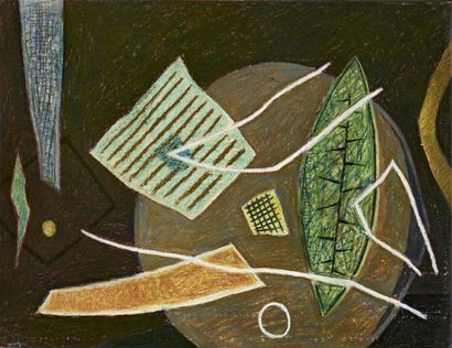 null GOETZ Henri (1909-1989)
Composition abstraite
Technique mixte sur papier marouflé...