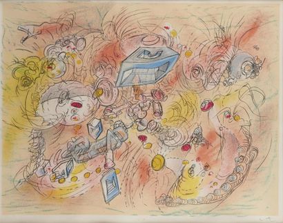 null MATTA Roberto (1911-2002)
Composition
Crayon sur papier, signé en bas à droite.
52.5...