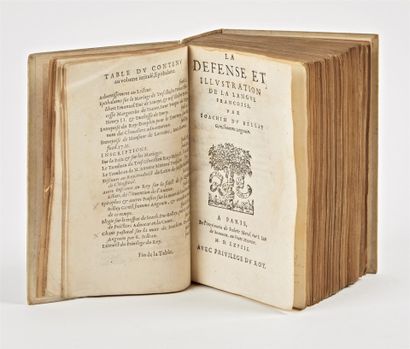 null Joachim DU BELLAY. Les oeuvres françoises. Paris, Fédéric Morel, 1569. In-8,...
