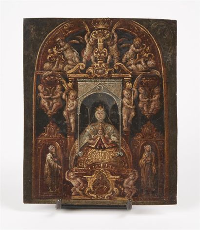 null Ecole ESPAGNOLE du XVIIIe siècle
La Vierge en Gloire
Cuivre.
14,5 x 12 cm
Sans...