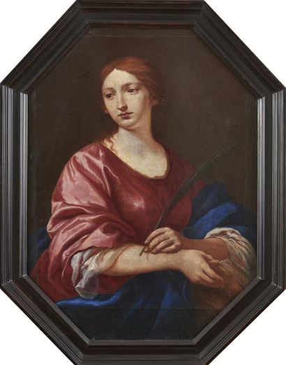 null Vincenzo DANDINI (Florence 1609 - 1675)
Sainte Martyre
Toile octogonale. 
Restaurations....