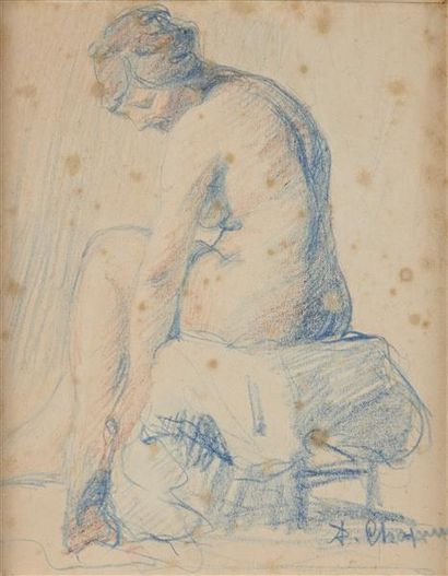 null Pierre CHAPUIS (1863-1942)
Modèle nu assis
Pastel
Signé en bas à droite
18 x...