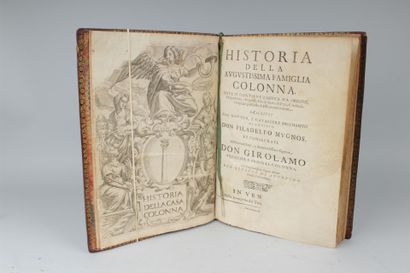 null DON GIROLAMO, Historia della Augustissima Famiglia Colonna, Italie, 1 volume,...