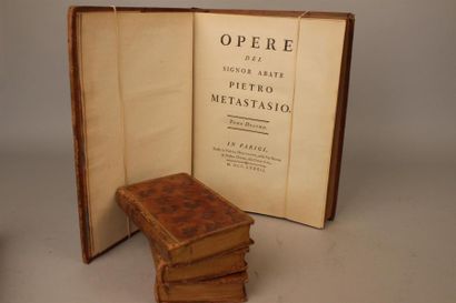 null ENSEMBLE DE DIX SEPT VOLUMES
Les Oeuvres de Métastase, 12 volumes, Paris, 1771
On...