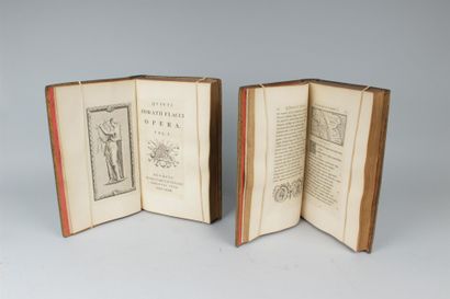 null HORATII FLACCI, Opera, Tome I et II, Londres, 1733, 2 volumes. 