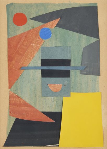 null ANONYME XXème siècle
Composition abstraite
Technique mixte et collage sur papier.
29...