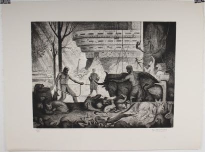 null ESTEBE Jean-Marie (1929)
L'Arche de Noé / La charrue
Deux lithographies en noir,...