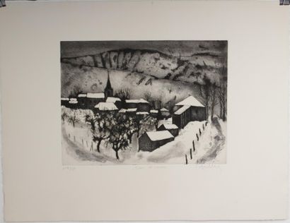 null HALLEZ Jacques (1923)
Soir d'hiver / Vue de village / Comacchio
Trois estampes...