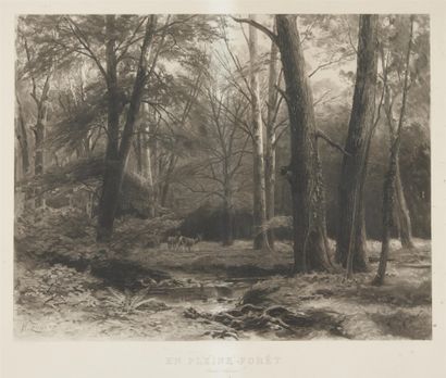 null Henri ZUBER (1844-1909), d'après : 
En pleine forêt (Haute Alsace) 
Gravure....