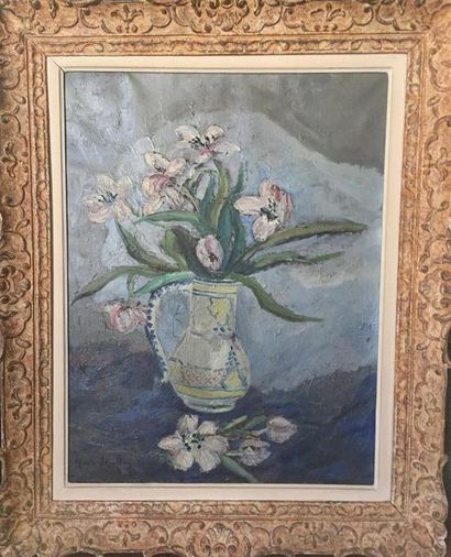 null Maurice SERULLAZ (1914-1997)
Bouquet de fleurs
Huile sur toile, signée en bas...