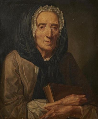 null Ecole FRANCAISE du XIXe siècle, d'après Jean - Baptiste GREUZE
Portrait de vieille...