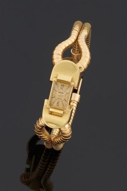 null MELLERIO dits MELLER - JAEGER
Montre bracelet de dame en or jaune 750°/oo, la...