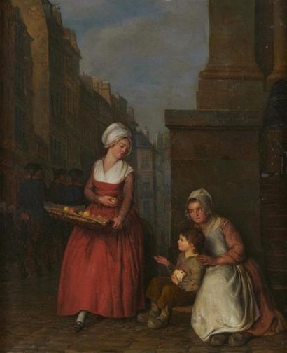 null Michel Honoré BOUNIEU
(Marseille 1740- 1814)
La marchande de pommes
Toile
59...