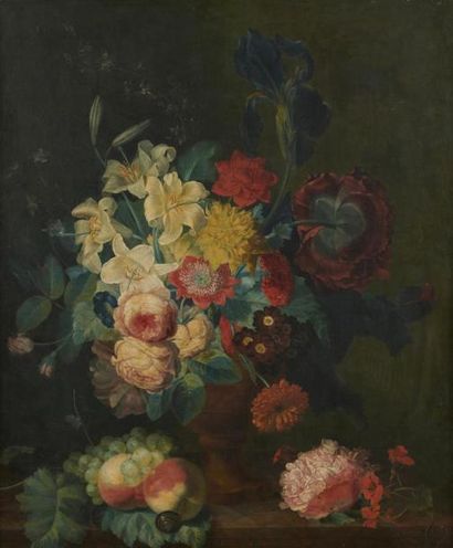 null Ecole FRANCAISE du XIXème siècle, suiveur de Jan van HUYSUM
Bouquet de fleurs...
