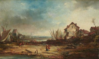 null Marius CIVAL (1817-1870)
Le Port 
Toile
24 x 40 cm 